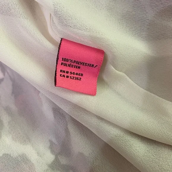 Betsey Johnson Dark Floral/Rose Chiffon Romantic Wrap Midi Dress SZ 8 - Picture 5 of 9